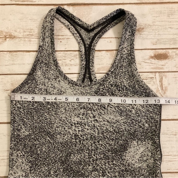 Lululemon Cool Racerback II Luon Spray Jacquard White Black - Picture 3 of 14